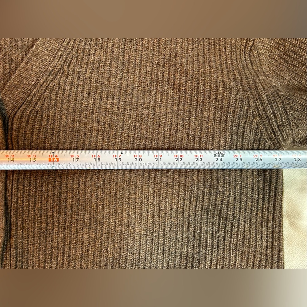Chocolate Brown Mongolian Cashmere Oversized Boyfriend Cardigan Sweater - Picture 8 of 10